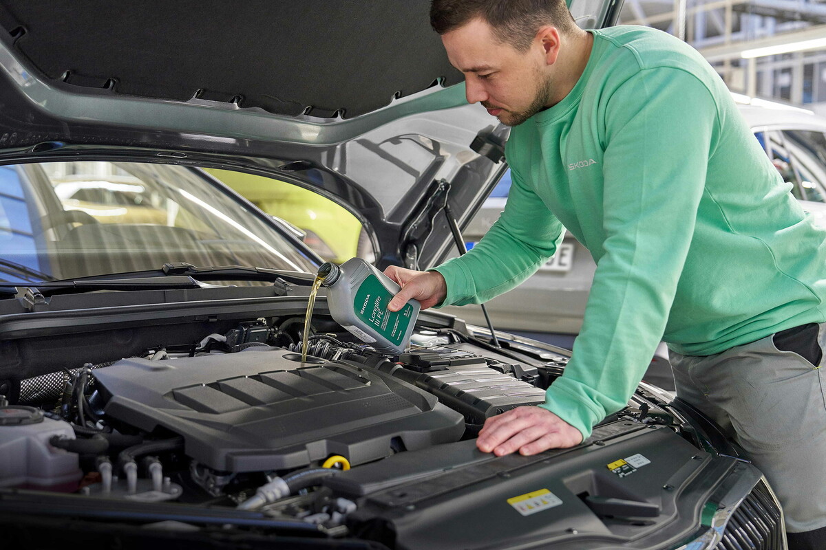 Nivo motornega olja Škoda